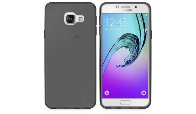 Mocco aizmugures apvalks Samsung Galaxy A3 (2017), caurspīdīgs/melns