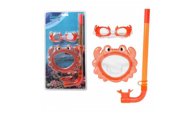 Детские очки для ныряния с трубкой 115098 Оранжевый