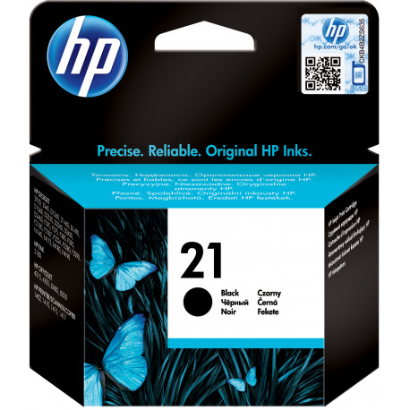 HP ink картридж 21, черный