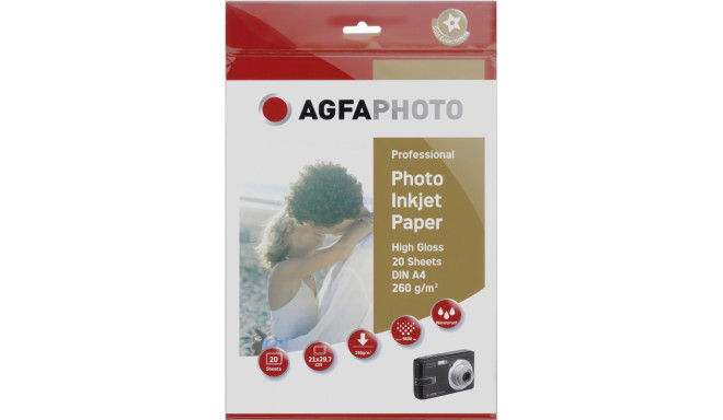 AgfaPhoto фотобумага A4 Professional Glossy 260 г 20 листов