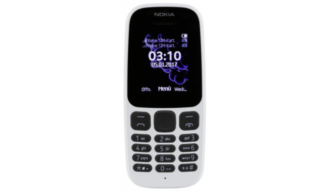 Nokia 105 (2017) DualSIM, valge