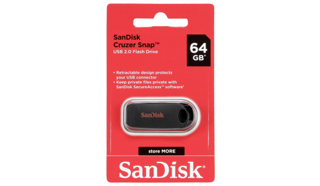 SanDisk flash drive 64GB Cruzer Snap USB 2.0 SDCZ62-064G-G35
