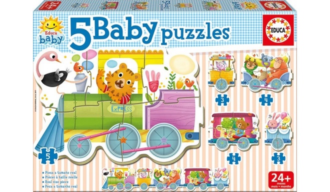 Baby Puzzle 19 items Animals train