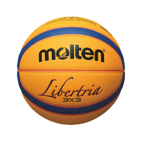 Basketball B33T5000, synth. Leather, outdoor, blue/yellow/red, TM Molten