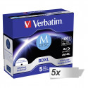 5x5 Verbatim M-Disc BD-R Blu-Ray 100GB 4x Speed inkjet print. JC