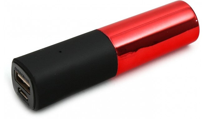 Platinet lādētājs-akumulators Lipstick 2600mAh, sarkans