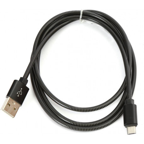 Omega cable microUSB Metal 1m, black (44208)
