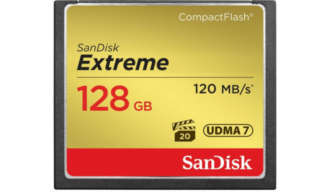 SanDisk mälukaart CF 128GB Extreme 120MB/s