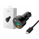 Aukey car charger CC-T7 2xUSB 6A + microUSB cable