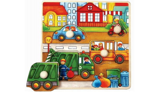 Wooden puzzle TOP BRIGHT - Garbage truck
