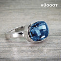 Hûggot I'm Blue ar Rodiju Pārklāts Gredzens Veidots ar Swarovski®Kristāliem (16,8 mm)