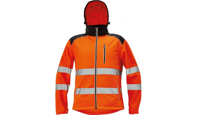 Cerva Knoxfield softshell Hi-Vis oranž 2XL