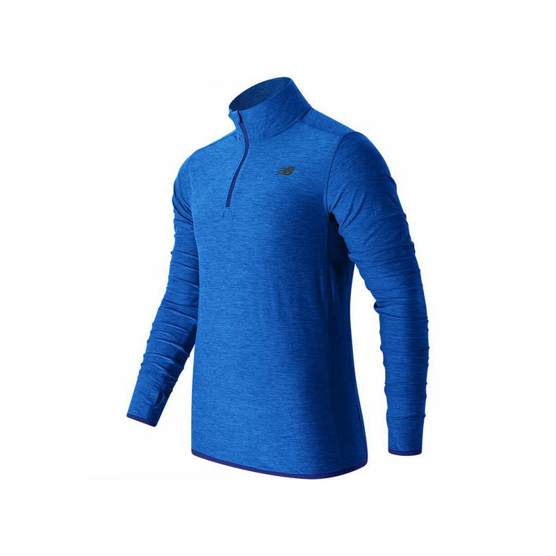 Men's Long Sleeve T-Shirt New Balance MT53030 Blue (M) - T-shirts - Photopoint