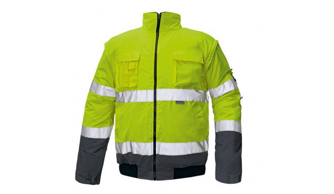 Cerva Clovelly Hi-Vis talvejope kollane/navy 2XL