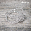 Hûggot Diadem 925 Sterling Silver Ring with Zircons (17,5 mm)