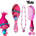 Набор для Красоты для Девочек Trolls (Щётка+Ожерелье Розового цвета)