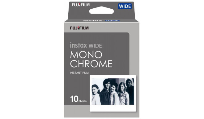 Fujifilm Instax Wide 1x10 Monochrome (beidzies derīguma termiņš)