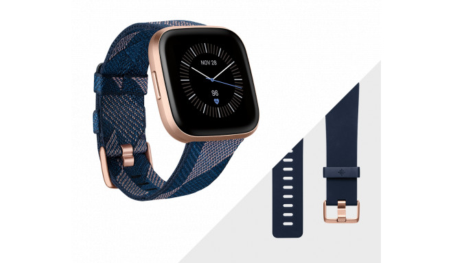 fitbit versa 2 navy and pink