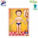 Woody 90332 Eco Wooden Educational Puzzle - H