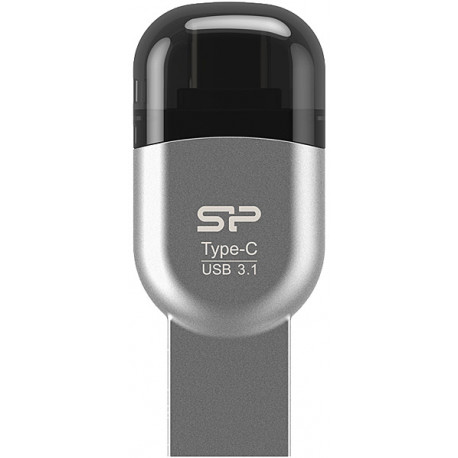 Silicon Power кардридер 2in1 microSD USB-C/USB-A, серый