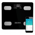 Analytical bathroom scale with aplication 17in1 black