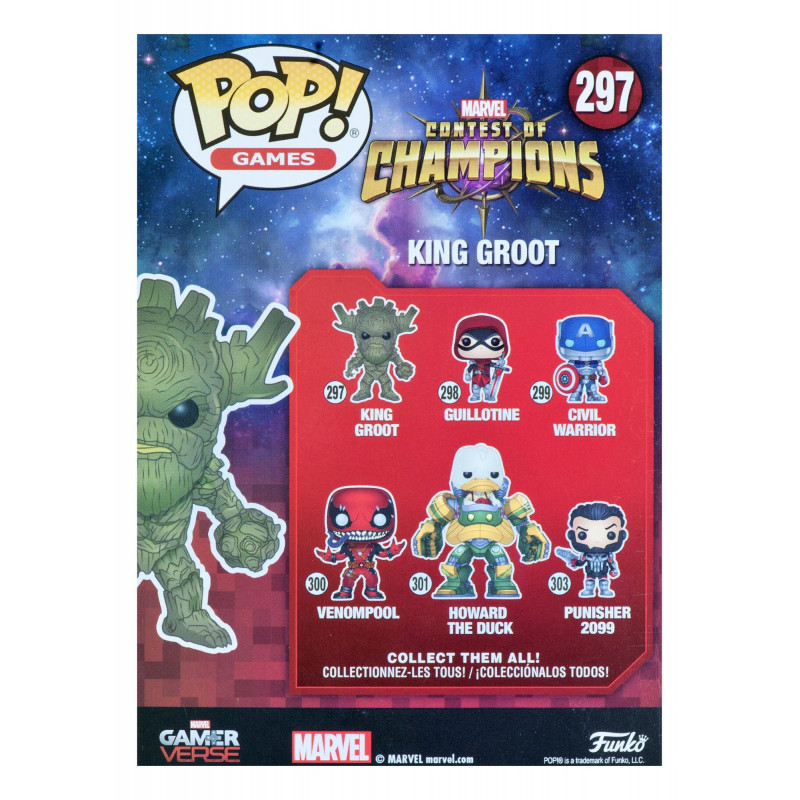 Vinyl Marvel Contest Of Champions King Groot Figurine No 297 Funko POP 