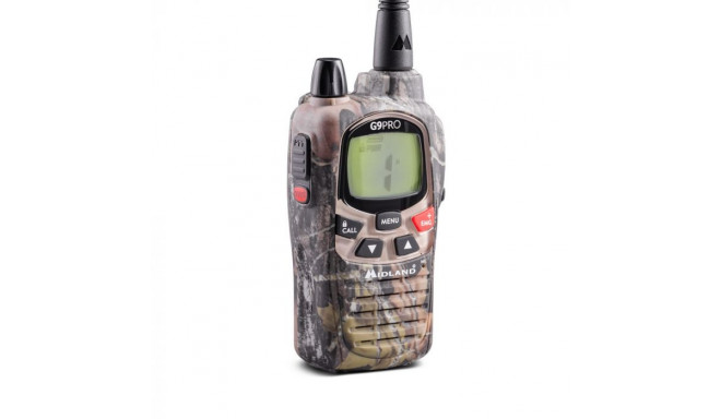 Midland G9 PRO pārnēsājamais raiduztvērējs, 1800mAh NiMh akumulators, sienas lādētājs, Mossy Oak