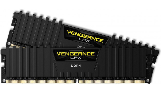 Corsair RAM 2x8GB DDR4 Vengeance LPX, melns