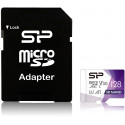 Silicon Power atmiņas karte microSDXC 128GB Superior Pro V30 + adapteris
