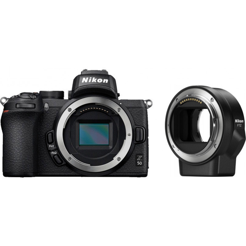  Nikon Z50 + FTZ Mirrorless Camera Kit (209-point Hybrid AF,  High Speed Image Processing, 4K UHD Movies, High Resolution LCD Monitor)  VOA050K003 : Electronics