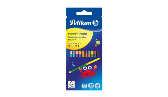 Pelikan Карандаши круглые двухсторонние 12 карандашей/24 цвета 3mm (700146)