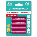 Esperanza EZA104R PRECHARGED HR6 2000MAH ALWAYS READY BLISTER PACK 4PCS.