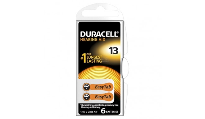 Duracell Hearing 13 (A13) Blister Pack 6pcs.