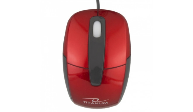 Titanium TM108R BARRACUDA 3D WIRED OPTICAL MOUSE USB RED