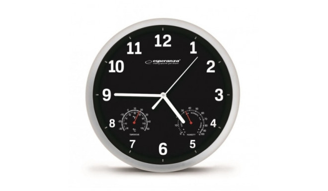 ESPERANZA EHC016K WALL CLOCK LYON  BLACK