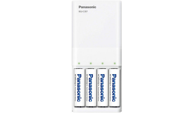 Panasonic eneloop lādētājs BQ-CC87USB + 4x1900