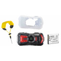 Ricoh WG-60 Kit, red (extra battery + protector jacket + floating strap)