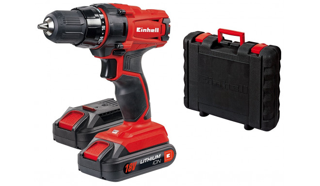 Einhell TC-CD 18-2 Li cordless screw driller + case + 2 Batteries 1.3Ah - 4513820