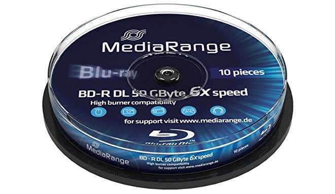 BD-R DL 6x CB 50GB MediaR 10 pieces