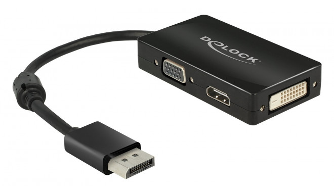 DeLOCK Adapter Displayport - VGA/HDMI/DVI-D Black