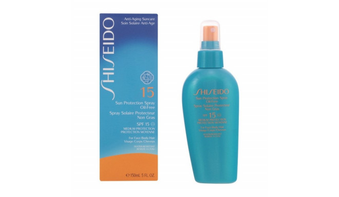 Päikeseblokeerija Oil Free Shiseido (Spf 15 - 150 ml)