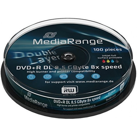 DVD+DL 8X CB 8,5GB MediaR Pr. 10 pieces