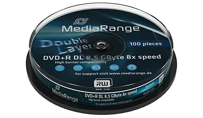 DVD+DL 8x CB 8,5GB MediaR 10 pieces