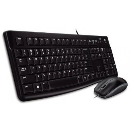 Logitech klaviatūra MK120 EST, melna + pele