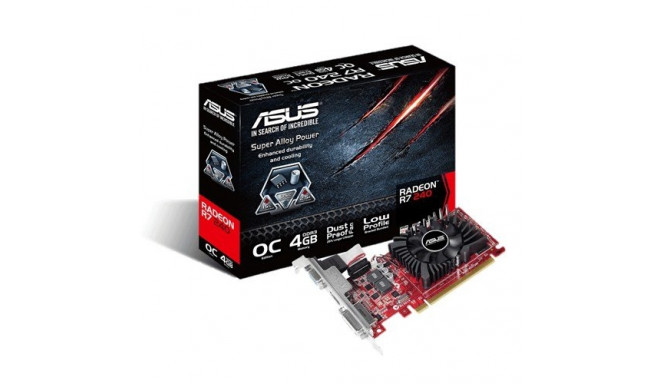 ASUS 4GB DDR3 PCIe R7 240-OC - Radeon R7 240