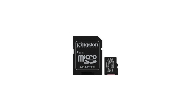 KINGSTON 128GB micSDXC Canvas Select Plus 100R A1 C10 kaart + ADP
