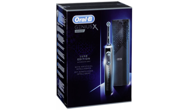 Braun Oral-B electric toothbrush Genius X 20000 Luxe Edition, anthracite grey