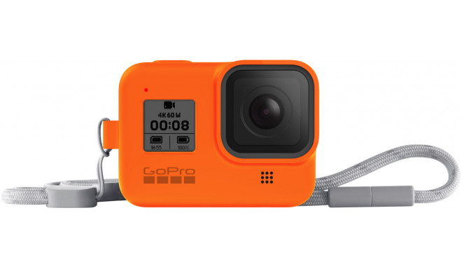 GoPro aizsargapvalks + drošības aukliņa Hero8 Black, oranžs