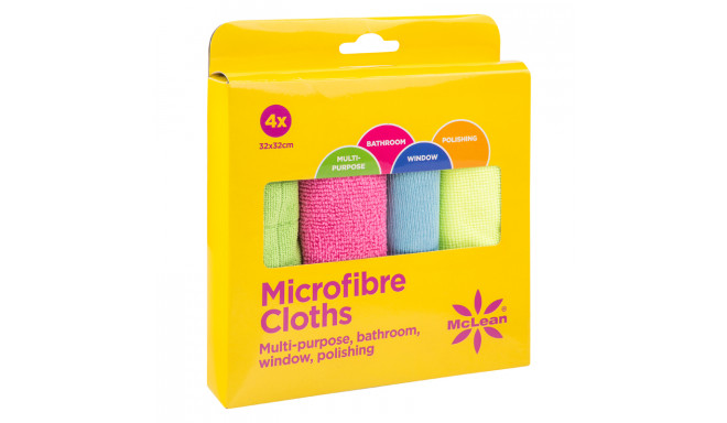 McLean mikrokiudlappide multipakk, 32x32cm, 4 tk