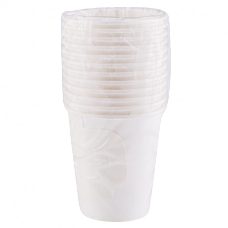 Smile papptopsid sangaga, 175ml, 12tk, valged